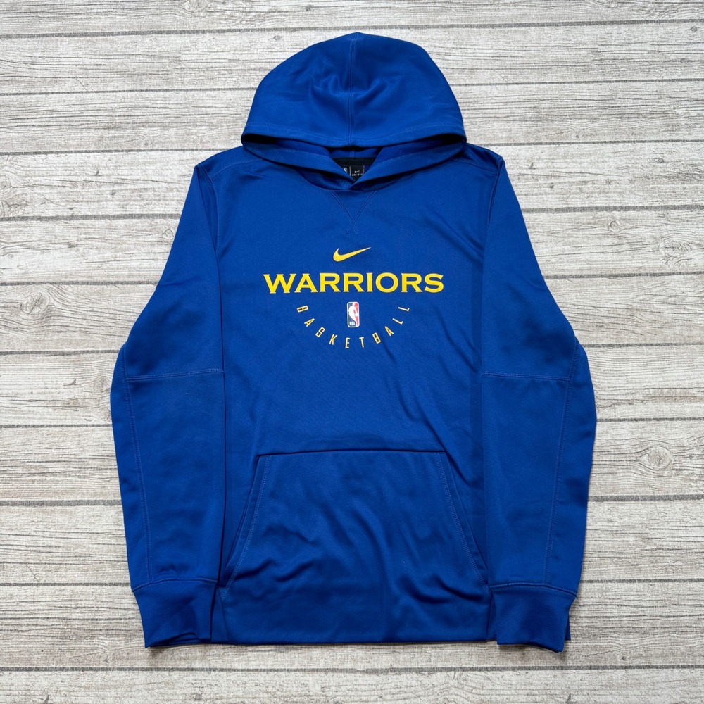 Nike Golden State Warriors Hoodie Women's XL Blue Dri-FIT Pullover Center Swoosh